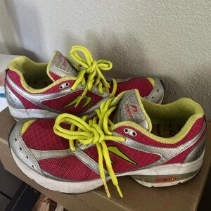 Women's Pink and Silver Trainers